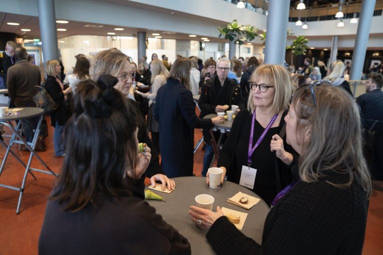 FYS, Forskarskolan för yrkesverksamma i socialtjänsten, konferens på Niagara den 06:e mars 2025. 
(Information kring fotografering har getts på skriftiligt på lappar och muntligt)