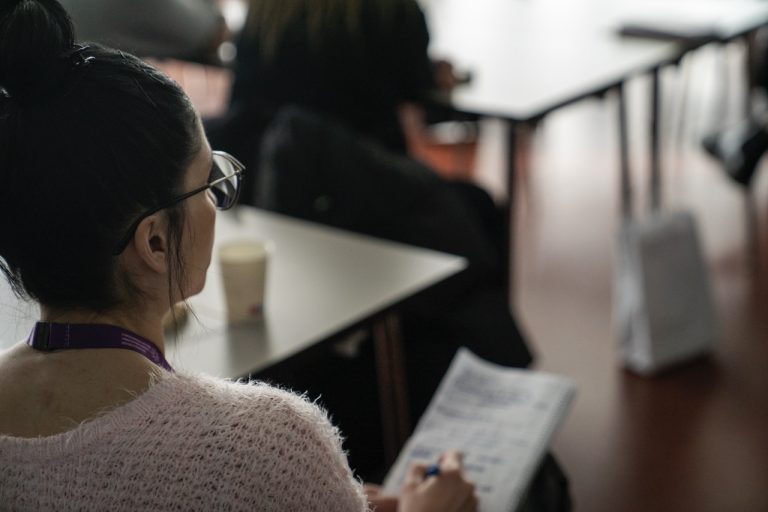 FYS, Forskarskolan för yrkesverksamma i socialtjänsten, konferens på Niagara den 06:e mars 2025. 
(Information kring fotografering har getts på skriftiligt på lappar och muntligt)
